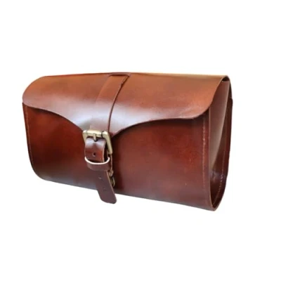 Abbildung von american blue Damen und Herren Leder Satteltasche, Fahrrad Zubehörtasche, Vintage Tasche (Utility)