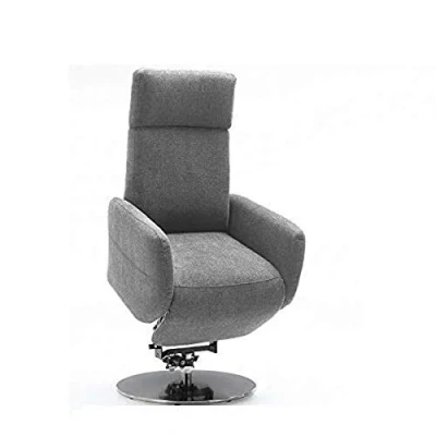 Abbildung von Cavadore TV Sessel Cobra mit 2 E Motoren und Aufstehhilfe / Elektrisch verstellbarer Fernsehsessel Fernbedienung Relaxfunktion, Liegefunktion bis 130 kg L: 71 x 112 82 Hellgrau