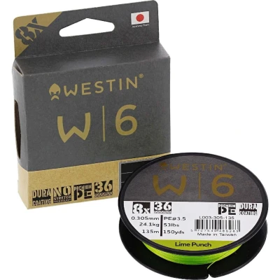 Abbildung von Westin W6 8 Braid Lime Punch Gevlochten Lijn 135m 0,08mm 3,7kg Geflochtene Schnur