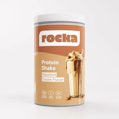 Abbildung von Rocka Nutrition NO WHEY veganes Proteinpulver Pflanzliches Protein Pulver mit 20 g pro Portion Multikomponentenprotein Haselnuss Geschmack (1000 g, Hazelnut Cream)