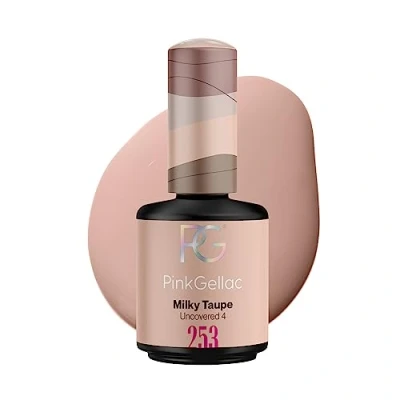 Abbildung von Pink Gellac UV Gel Nagellack 253 Milky Taupe 15 ml Shellac Einfache Anwendung Lack Nagel für 14 Tage schöne Nägel Made in Holland