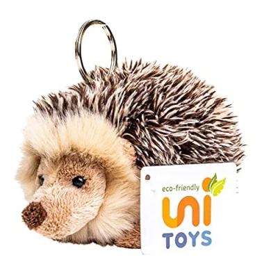 Abbildung von Uni Toys Igel mit Schlüsselanhänger 13 cm (Länge) Plüsch Plüschtier, Kuscheltier