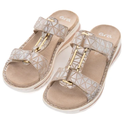 Abbildung von ara Pantolette flach, Damen, Größe: 38, Beige Schuhe