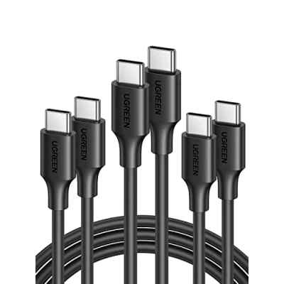 Abbildung von UGREEN USB C auf Kabel 60W 3 Stück PD 3,0 PPS Ladekabel Pack kompatibel mit iPhone 16 Pro Max 15 Galaxy S24 S23 A55 Pixe l9 iPad 12,9 Mini 6/Air 5 Steam Deck usw. (0.5M)