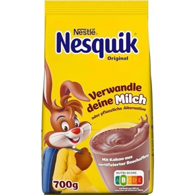 Abbildung von Nestlé NESQUIK, kakaohaltiges Getränkepulver zum Einrühren in Milch, 1er Pack (1 x 700g)