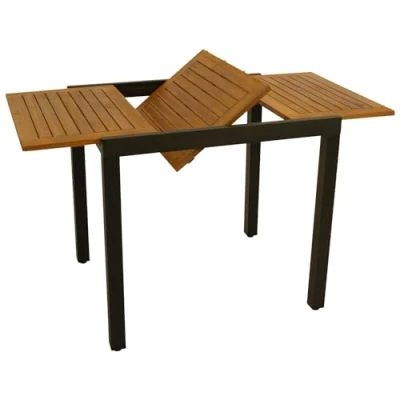 Abbildung von DEGAMO Gartentisch VICENZA, ausziehbar 80/120x70cm, Alu anthrazit + Akazie