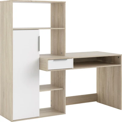 Abbildung von Home affaire Regal Schreibtisch &quot;Function Plus, Standregal, Aktenregal, Stauraumregal, Multifunktional,&quot;, mit 1 Schublade, Tür, und Fächern