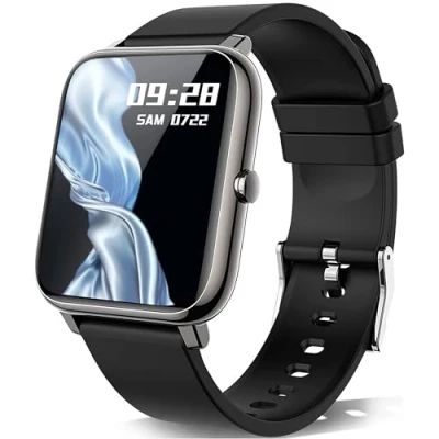 Abbildung von KALINCO Smartwatch, 1.4 Zoll Touch Farbdisplay mit personalisiertem Bildschirm,Armbanduhr Blutdruckmessung,Herzfrequenz,Schlafmonitor, Sportuhr IP67 Wasserdicht Schrittzähler für Damen Herren