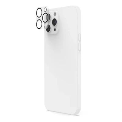 Abbildung von Hama Handy Kameraschutz für iPhone 16 Pro/16 Pro Max (iPhone Linsenschutz stoßfest, Kameraglas 9H, Schutzfolie case friendly, Kamera Abdeckung kratzfest, Panzerglas blasenfrei)