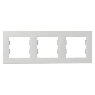 Abbildung von Schneider Electric Asfora 3 Fach EPH5800321D Rahmen für Steckdosen und Schalter, Horizontal, weiß