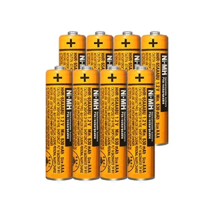 Abbildung von 8 Stück HHR 65AAABU NI MH Akku für Panasonic 1,2V 630 mAh AAA schnurlose Telefone