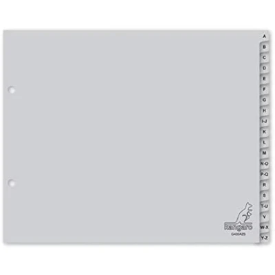 Abbildung von Register Kangaro Buchstaben Ordner PP 120 micron 2r. 20tlg grau
