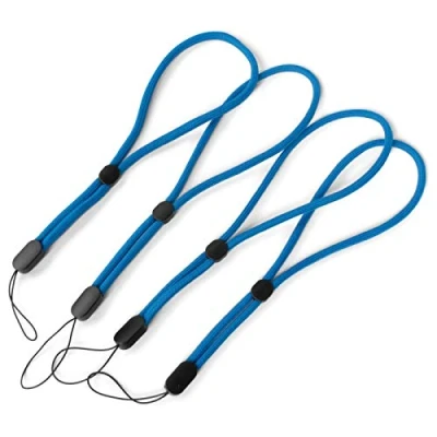 Abbildung von trage.band® Robustes verstellbares kurzes Handgelenk Trageband, 4 St. blau
