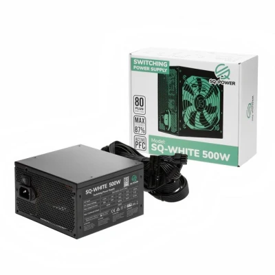 Abbildung von SQ POWER GmbH WHITE 500 Watt PC Netzteil (80)