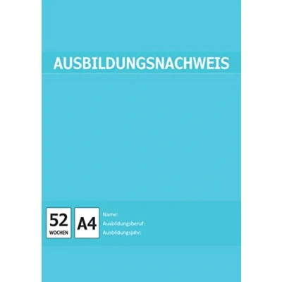 Abbildung von Ausbildungsnachweis: Berichtsheft für Berufs Ausbildung Ausbildungsnachweisheft 1 Woche je Seite (Montag Sonntag)