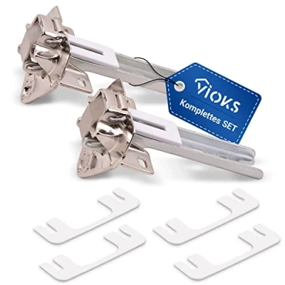 Abbildung von VIOKS Kühlschrank Scharnier 2x Set Ersatz für Bosch Siemens 268698/00268698 Tür Montage passend &amp; Gefrierschrank von Bosch, Siemens, Constructa, Neff uvm