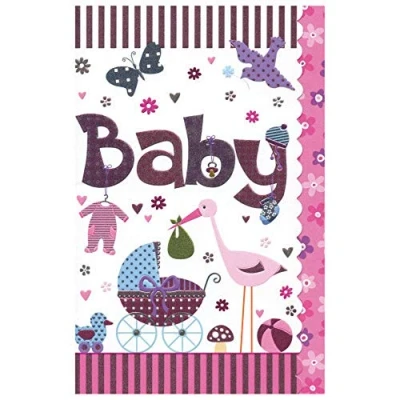 Abbildung von Susy Card 40009834 Grußkarte zur Geburt/ Mädchen &quot;Kinderwagen, Storch&quot;, Maße: 17 x 11 0, 1 cm