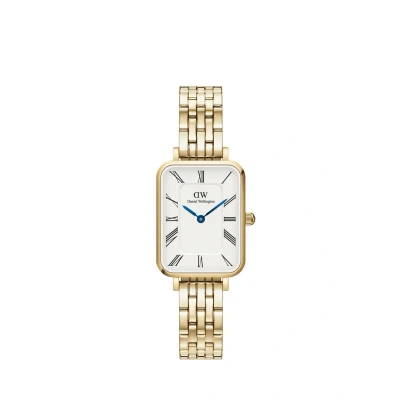 Abbildung von Daniel Wellington Quadro Roman Numerals 5LINK Uhr, Damen, Größe: One Size, Gold