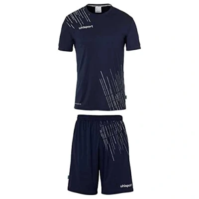 Abbildung von uhlsport Score 26 Fußball Trikot Set Trikotsatz Komplettes bestehend aus Trainings T Shirt und Kurze Hose 10 Varianten verfügbar für Erwachsene Kinder, 140