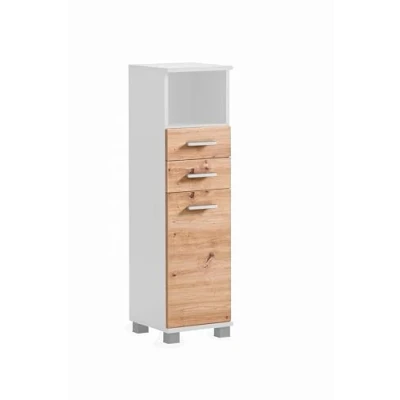 Abbildung von Schildmeyer Midischrank Palermo, Breite 30 cm Wechselbarer Türanschlag, Metallbeschläge, Teilauszüge