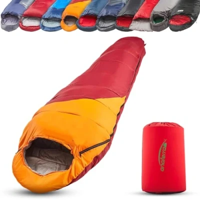 Abbildung von anaterra Mumienschlafsack Schlafsack Deckenschlafsack Camping Winterschlafsack