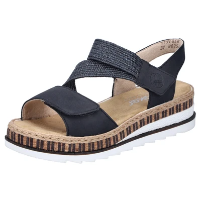 Abbildung von Rieker Plateausandalette, Damen, Größe: 36, Pazifik Schuhe
