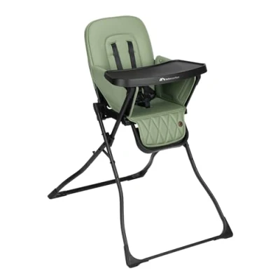 Abbildung von Bebeconfort Mallow, Hochstuhl Baby, 03 Jahre, 0 15 kg, klappbar, bequem gepolsterter Sitz, einfach zu reinigen, leicht (5,6 kg), schnell mit einer Hand zusammenklappbar, Mineral Green