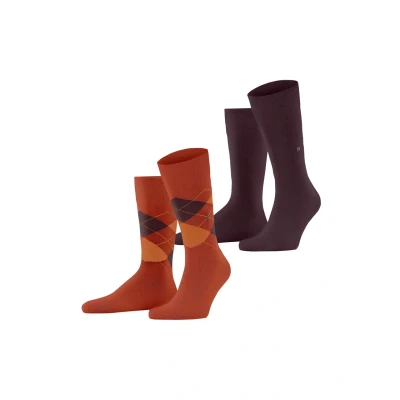 Abbildung von Burlington Herren Socken Everyday Mix Multipack M So Baumwolle gemustert 2 Paar, Gelb Sunset 8038, 40 46