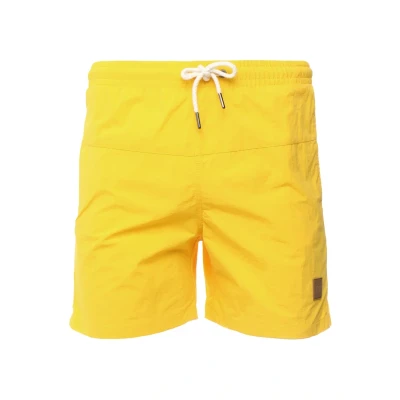Abbildung von Urban Classics Block Badeshorts, Herren, Größe: Small, Chrome yellow