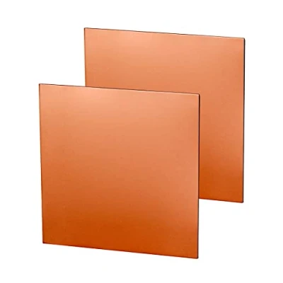 Abbildung von QWORK® 2 Stück Kupferplatten, 99% Reines Kupferblech 1mm Dick für Metallhandwerk, Schmuckherstellung, Leiterplattendruck und mehr (100 mm x 100 1mm)