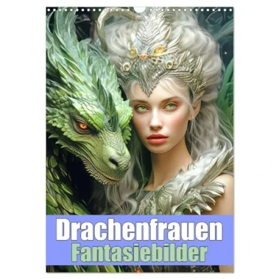 Abbildung von Drachenfrauen Fantasiebilder (Wandkalender 2025 DIN A3 hoch), CALVENDO Monatskalender