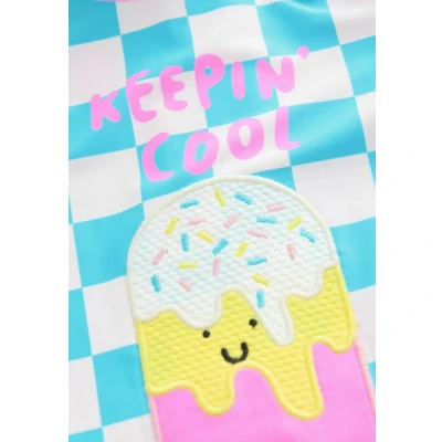 Abbildung von Next ZIP BACK Badeanzug für Kinder, Größe: 80, Blue ice cream