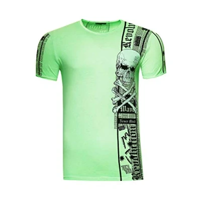 Abbildung von Rusty Neal IM Verwaschenen LOOK Tshirt print, Herren, Größe: XL, Neon grün
