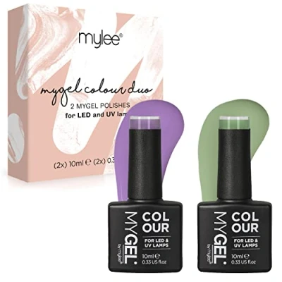 Abbildung von MyGel von MYLEE Sage Advice Duo Gel Nagellack Set 2x10ml UV/LED Nail Art Maniküre Pediküre für den Professionellen Einsatz im Wohnzimmer und zu Hause Langlebig Einfach Anzuwenden