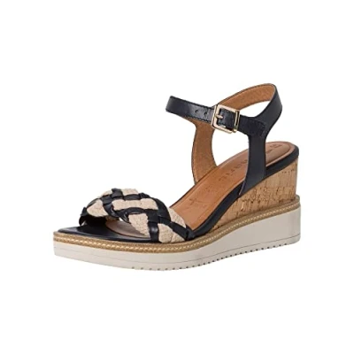 Abbildung von Tamaris Keilsandalette, Damen, Größe: 38, Navy Schuhe