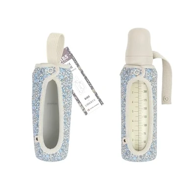 Abbildung von BIBS x Liberty Babyflaschenhülle Groß 225ml Neopren Schutzhülle für Flaschen Print Design, Large, Capel Ivory