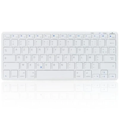 Abbildung von Bluestork Wiederaufladbare Mini Tastatur für Mac kabellose mit langer Laufzeit Multimedia Hotkeys Französisch AZERTY, kompakt (wiederaufladbare Tastatur)
