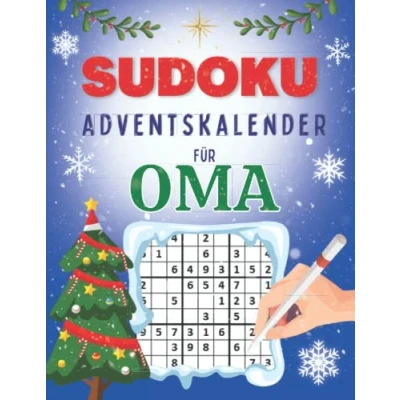 Abbildung von Sudoku Adventskalender für Oma: Weihnachtlicher Rätsel Mit 6 Rätseln jeden Tag Groß Geschenke Senioren und Rentner zu weihnachten