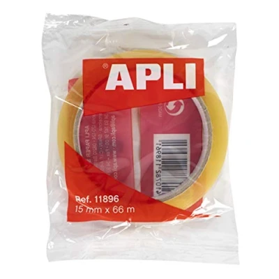 Abbildung von APLI 11896 Klebeband, transparent, 15 mm x 66 m