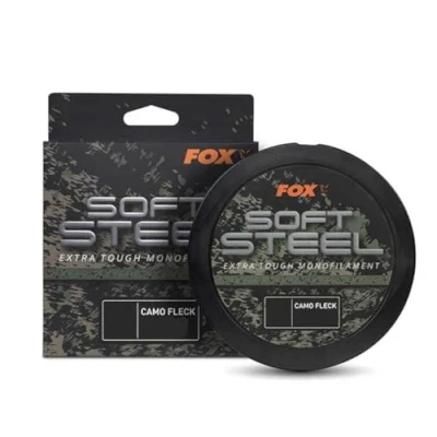 Abbildung von Fox Soft Steel Fleck Camo Mono Karpfenschnur 0.30mm/6.4kg (1000m) Monofile Schnur