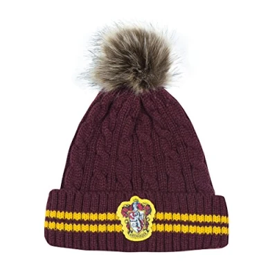Abbildung von Cinereplicas Harry Potter Mütze mit Bommel Offiziel lizensiert Gryffindor Rot und Gelb