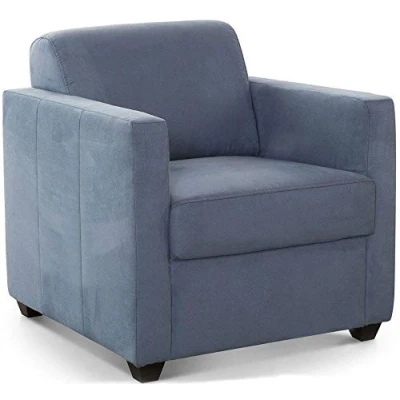 Abbildung von Cavadore Sessel Camerus mit Federkern / Polstersessel im trendigem Design 78 x 80 83 Mikrofaser: blau