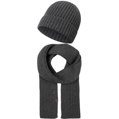 Abbildung von Indicode Jeans SET Geyser Schal, Größe: One Size, Charcoal mix