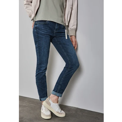 Abbildung von Street One Damen A378402 Jeans im Casual Fit, Dark Blue Wash, 27W / 32L