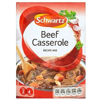 Abbildung von Schwartz Beef Casserole Rezept Mix (43g) Packung mit 6
