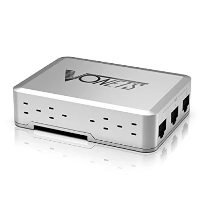 Abbildung von VONETS Gigabit 5 Ports PoE Switch Extender mit 3 Out, 1 x Uplink, SFP 10/100/1000 Mbps, Ethernet IEEE/PoE Switches 802.3at/af für Netzwerk Port, Plug and Play
