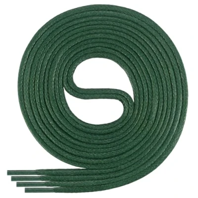 Abbildung von Di Ficchiano gewachste runde Schnürsenkel, Schuhband, Laces, Durchmesser 2 4 mm für Businessschuhe, Anzugschuhe und Lederschuhe Farbe: dark.green Länge: 75cm