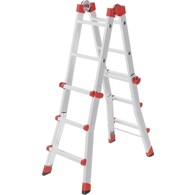 Abbildung von Hailo Vielzweckleiter &quot;M80&quot;, Aluminium, 4x3 Sprossen