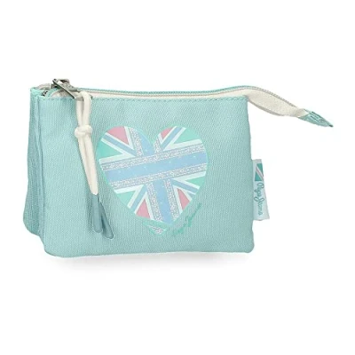 Abbildung von Pepe Jeans Nerea Geldbörse Drei Fächer Blau 14x10x3,5 cm Polyester