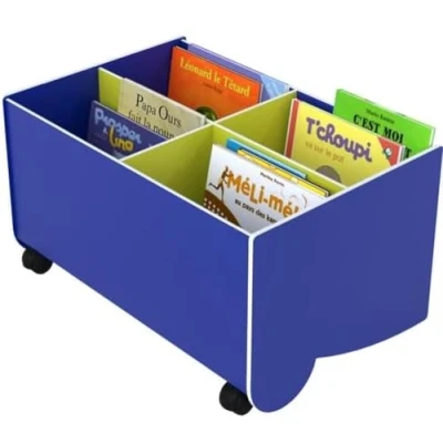 Abbildung von Paperflow Schulbuchkasten Kunststoff klein blau/gelbgrün